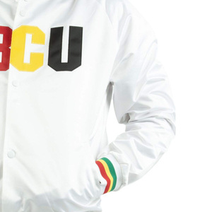 OEM Service Mens Custom Satin <b>Jackets</b> Embroidered <b>Baseball</b> <b>Bomber</b> <b>Jacket</b> - Product Image 4