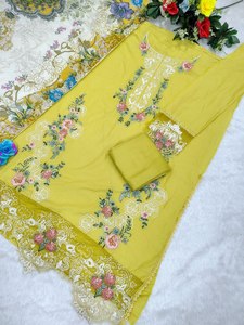 Salwar Kameez élégant et modeste, vêtements indiens et pakistanais, robe de mariée avec broderie pour femmes, prêt-à-porter pour les fêtes - Product Image 4