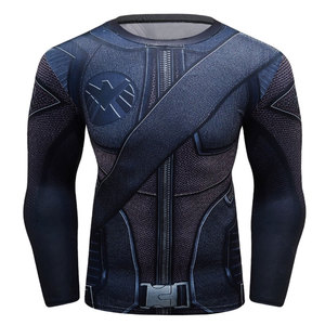 Camiseta de Compresión Personalizada para Hombre, Camiseta Deportiva para Gimnasio, Fitness, Rashguard, Ropa Deportiva, Top de Entrenamiento, Precio Accesible - Product Image 5
