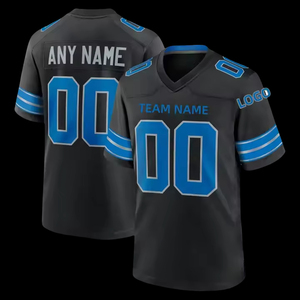 Fournisseur d'usine, maillot de football américain personnalisé par sublimation, couleur unie, respirant, évacuant l'humidité, séchage rapide, design personnalisé - Product Image 2