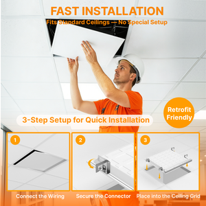 Lámpara de <span class=keywords><strong>Panel</strong></span> <span class=keywords><strong>LED</strong></span> Empotrable Regulable de 120-277V, Lista para Enviar, Luz de <span class=keywords><strong>Panel</strong></span> <span class=keywords><strong>LED</strong></span> Retroiluminada, 3 Potencias, 3 Temperaturas de Color, Certificación ETL - Product Image 5