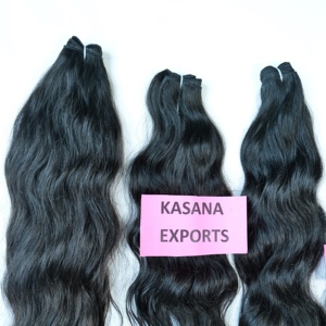 Extensiones de cabello humano vietnamita virgen Remy Natural 100%, cutícula alineada, máquina de doble trama de onda profunda, tejido para mujeres, negro - Product Image 1