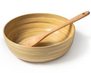 Juego de cuencos de bambú hechos a mano Juego de cuencos de bambú con cuchara de madera - Product Image 4