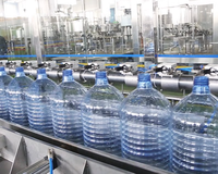 Produit chaud Machine de remplissage entièrement automatique de bouteilles d'eau pure en PET 3L 5L 10L Usine de remplissage d'eau potable minérale en bouteille