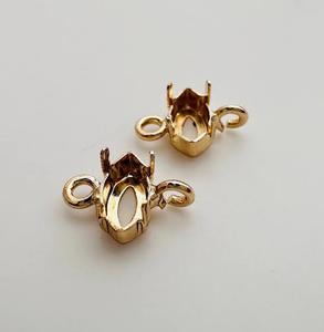 Connecteur en forme de poire unique de style vintage de haute qualité, 9x13 mm, argent sterling plaqué rhodium, serti clos, fabrication de bijoux, certifié IGICertified - Product Image 4