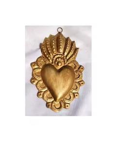 Corazón Sagrado de Metal con Acabado Plegado para Decoración del Hogar - Product Image 3