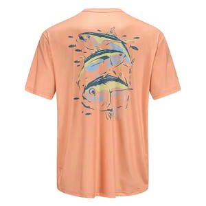 T-shirt de pêche professionnel 100% polyester léger évacuant l'humidité respirant UPF 50 conçu pour une utilisation en plein air en été - Product Image 2