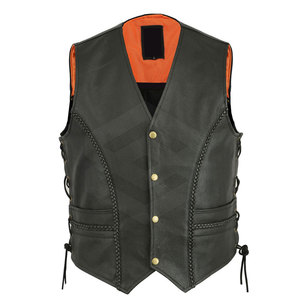 Chaleco de Cuero Personalizado 2026, Precio al por Mayor, Chaleco de Cuero para Hombre de Alta Calidad, Precio al por Mayor - Product Image 5