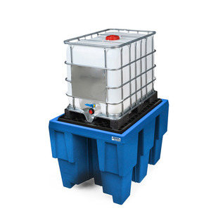 Bacino di contenimento classic-line in polietilene (PE) per 1 IBC fino a 600 litri, con griglia in PE - Product Image 2
