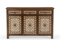 Buffet rustique artisanal de style ferme, antique et durable, pour salle à manger, salon, hôtel, en bois massif, avec trois tiroirs de rangement