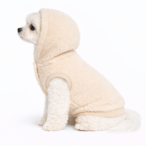Sherpa Fleece Dog Jacket Cozy <b>Teddy</b> Pet Hoodie Warm Winter Coat Soft Sleeveless Apparel For Small Medium Large Dogs - Product Image 3