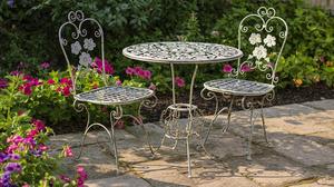 Ensemble de table de jardin en fer forgé/meubles d'extérieur en fer forgé/table et chaises de patio en fer forgé ensemble de salle à manger de jardin en métal - Product Image 2