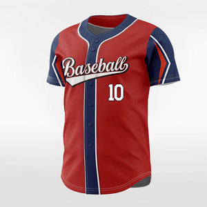Maillots de baseball 100 % polyester avec impression par sublimation 3D, ensemble uniforme de baseball pour adultes, chemise/boutons personnalisés, grande taille, anti-UV, séchage rapide - Product Image 2