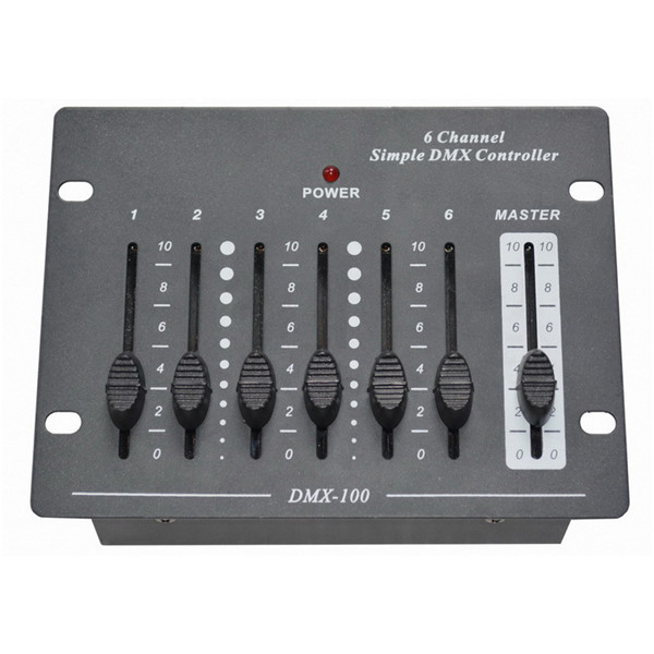 6CH DMX DC9V 3-pin Connector Simple DMX Controller for DJ Disco Stage Party Lighting
