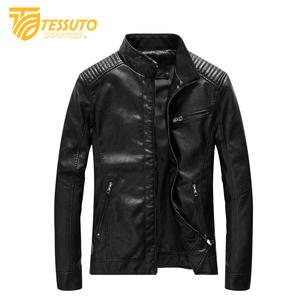 Venta al por mayor de chaqueta de cuero de invierno por encargo de los hombres de alta calidad con cierre de cremallera y patrón de camuflaje estilo formal - Product Image 1