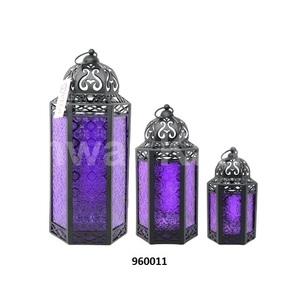 Antique Gold Metal Clear <b>Glass</b> Tealight Lantern for Home Party & Events - Product Image 5