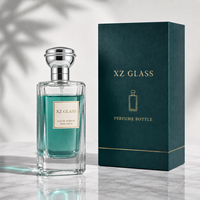 Botella de Perfume de Vidrio Cilíndrica de Lujo Directo de Fábrica, Nuevo Diseño con Tapa en Forma de Corona, 50ml 75ml, Presurizada con Pulverizador