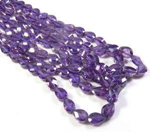 Cuentas de Circonio Sintético Morado de Corte Fino, 6x4mm, Calibradas, Forma de Pera, Hilo de 16 Pulgadas, Piedras Preciosas Sueltas para Joyería, Grado Superior, Facetadas - Product Image 2