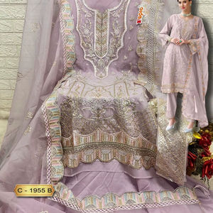 Nouvelle tenue pakistanaise en georgette lourde avec broderie pour la vente en gros - Product Image 2