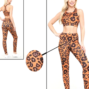 Ensemble de yoga pour femmes de haute qualité, antibactérien, solide, avec taille élastique, design personnalisé, soutien-gorge de sport, leggings, pantalon respirant, séchage rapide, 100% coton - Product Image 4