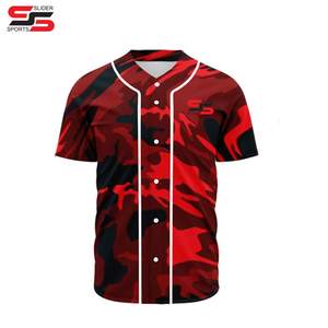 Nueva última liga mundial sublimada, venta al por mayor, camiseta de béisbol barata personalizada, camisetas de béisbol de dos botones para hombres - Product Image 2