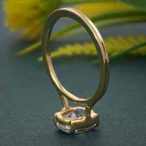 Nueva llegada 1Ct IGI certificado corte ovalado laboratorio cultivado diamante chapado en oro plata esterlina 925 solitario anillo de compromiso mayorista - Product Image 4