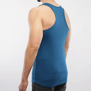 Camiseta sin mangas de pana elástica de alta calidad, camiseta ajustada acanalada transpirable, camiseta sin mangas para hombre, camiseta para hombre de Sportex - Product Image 3