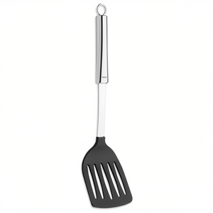 Espátula de Cocina 84x34cm, Utensilio de Acero en Cromo Elegante y Negro, Modelo 2437 - Product Image 2