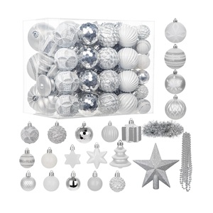 Boule de Noël moderne en verre Boule suspendue Décorations d'arbre de Noël imprimées numériquement pour la maison - Product Image 5