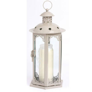 Latest Design New Arrival Hot Selling Metal Iron <b>Lantern</b> White Finished Clear Glass Hanging Garden Decorate Light for Home Decor - Product Image 6