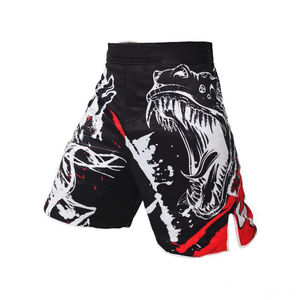 MMA-pantalones cortos de lucha, Shorts de boxeo MMA, diseño de logo en relieve, hechos en Pakistán - Product Image 4