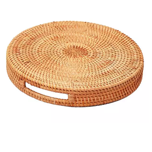 Vietnam rattan rectangular wicker tray handmade serving tray for dining table kitchen and home <b>decoration</b> - Product Image 4