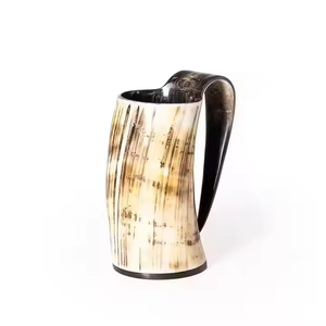 High Quality Beer <b>Mug</b> Drinking Artwork Horn Cup Retro Decor <b>Yellow</b> Ox Decorative Customize by Crescent Crafts - Product Image 4