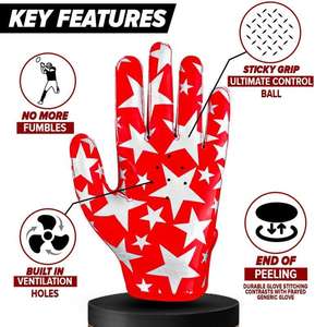 Guantes de Receptor de Silicona Profesionales de Palma Completa, Elásticos y Antideslizantes para Fútbol con Logotipo Personalizado, Gran Venta - Product Image 5