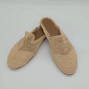 Mocasines de rafia marroquí hechos a mano para mujer, zapatos de boda, regalo artesanal, calzado de verano natural - Product Image 1