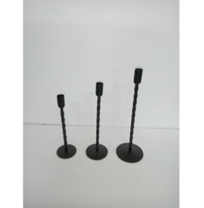Metal Iron <b>Candle</b> <b>Holder</b> Black Color Handmade Heat Resistant Modern Design Christmas Home Decor Complements Any Interior - Product Image 2