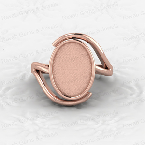 Taza de bisel de Plata de Ley 925 auténtica, anillo de montaje semi, 10x14mm, ajuste de piedra ovalada en blanco, cenizas de resina, recuerdo, joyería de leche materna - Product Image 2