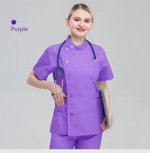 Women's OEM Hospital <b>Scrub</b> Nurse Uniform Top Medical <b>Scrubs</b> <b>Sets</b> in Woven Fabric - Product Image 5
