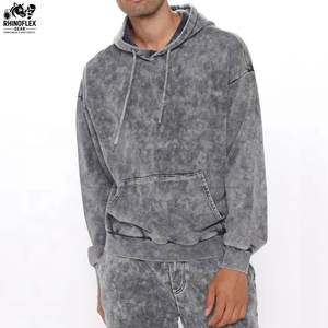 Survêtements personnalisés en denim délavé pour hommes, logo personnalisé, poids lourd, confortable, nouvelle arrivée, survêtements en denim délavé pour hommes - Product Image 3