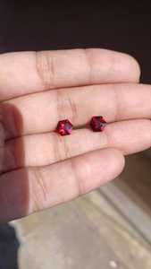 Pentágono rubí sintético piedra rojiza precio por quilate venta rubí rojo anillo collar pulsera para mujer - Product Image 4