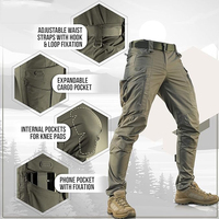 Personnalisable unisexe hommes grande taille en nylon extérieur tactique décontracté coupe-vent tissé pantalon respirant imperméable plat avant hiver