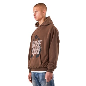 เสื้อฮู้ดแบบสวมศีรษะผ้าย่นกรดโอเวอร์ไซส์ซิปเต็มตัวกำหนดโลโก้สตรีทแวร์เสื้อฮู้ดซักได้สำหรับผู้ชายซัพพลายเออร์แฟชั่น - Product Image 4