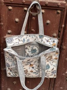 Sac fourre-tout grand format en coton fait main pour femmes, multicolores, matelassé à la main, pour l'été, plage, couleur unie, épaule ouverte - Product Image 3