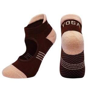 Open Top Grip <b>Socks</b> Custom Embroidered Logo Anti-Slip Breathable Cotton Low Cut Design for Yoga Pilates Gym-Made Vietnam Factory - Product Image 4