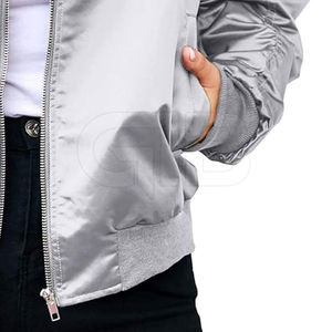 Blousons bombardiers pour femmes de couleur personnalisée/Blousons bombardiers à manches longues pour femmes à prix abordable blousons bombardiers pour femmes OEM/ODM Service - Product Image 6