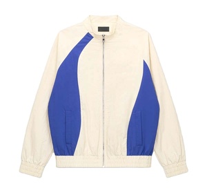 Veste coupe-vent pour homme à logo personnalisé, vente en gros, respirante, séchage rapide, coupe-vent à empiècements - Product Image 1