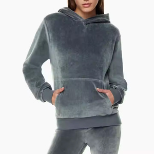 Top Tendance En Gros Femmes Velours Hoodies Anti Empilage Street Wear Respirant Anti Rides Hoodies pour Femme avec Couleur Personnalisée - Product Image 5