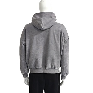 เสื้อมีฮู้ดแบบสวมหัวสำหรับผู้ชายเสื้อสเวตเชิ้ตผ้าฟรอคเตอร์ผ้าคอตตอนผ้าเปียกแนววินเทจผ้า100% มีปัญหาปักลาย - Product Image 6