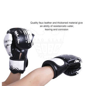 Guantes de Boxeo MMA Profesionales Hechos a Medida, de Cuero, Absorbentes de Humedad, con Cierre de Velcro, para Entrenamiento de Combate - Product Image 5
