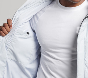 <b>Zip</b> <b>up</b> style custom made Plus Size Hip Hop Style Turn-down Collar Solid Color Winter Bomber Coat Breathable Puffer Jacket - Product Image 4